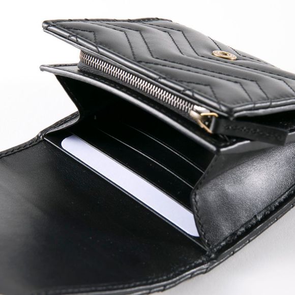 Gucci Folding Wallet GG MARMONT Black - Picture 3 of 5